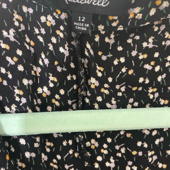 Madewell Floral Button Wrap Mini Dress Posies Size 12 Milkmaid French Farmgirl - Picture 6 of 8